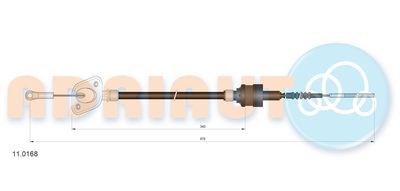 Cable Pull, clutch control ADRIAUTO 11.0168