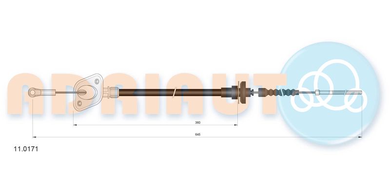 ADRIAUTO 11.0171 Cable Pull, clutch control