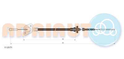 Cable Pull, clutch control ADRIAUTO 11.0171