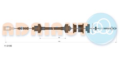 Cable Pull, clutch control ADRIAUTO 11.0195