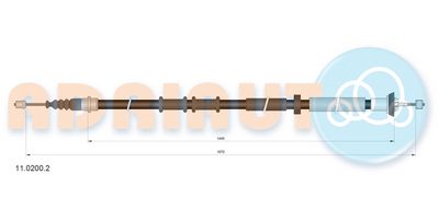 Cable Pull, parking brake ADRIAUTO 11.0200.2