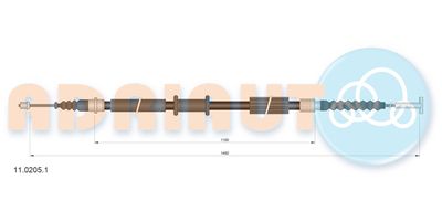Cable Pull, parking brake ADRIAUTO 11.0205.1