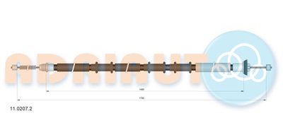 Cable Pull, parking brake ADRIAUTO 11.0207.2