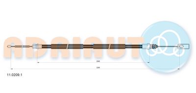 Cable Pull, parking brake ADRIAUTO 11.0209.1