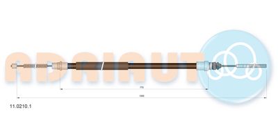 Cable Pull, parking brake ADRIAUTO 11.0210.1