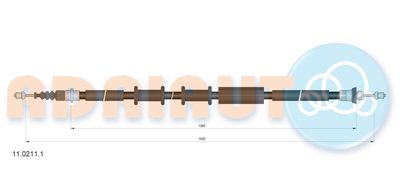 Cable Pull, parking brake ADRIAUTO 11.0211.1