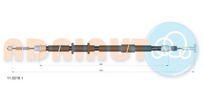 Cable Pull, parking brake ADRIAUTO 11.0216.1