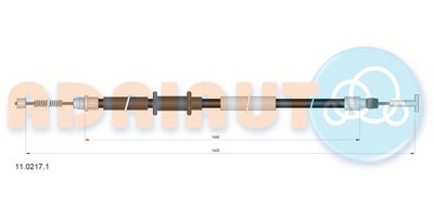 Cable Pull, parking brake ADRIAUTO 11.0217.1
