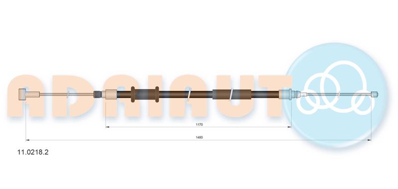 ADRIAUTO 11.0218.2 Cable Pull, parking brake