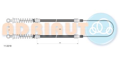 Cable Pull, parking brake ADRIAUTO 11.0219