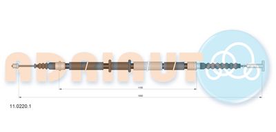 Cable Pull, parking brake ADRIAUTO 11.0220.1