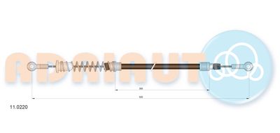 Cable Pull, parking brake ADRIAUTO 11.0220