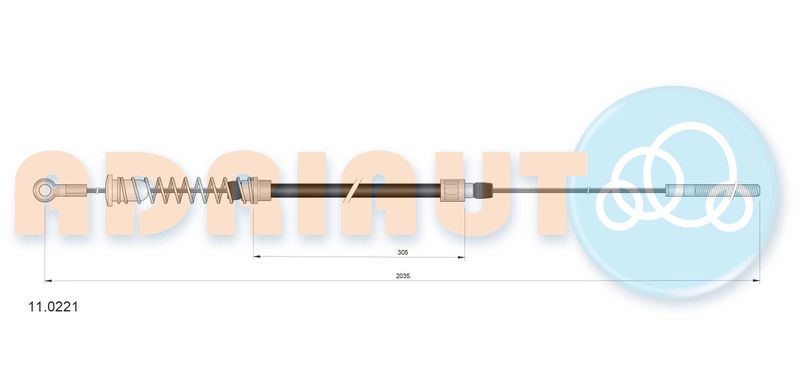 ADRIAUTO 11.0221 Cable Pull, parking brake