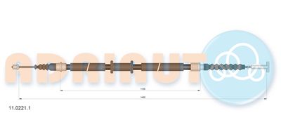 Cable Pull, parking brake ADRIAUTO 11.0221.1