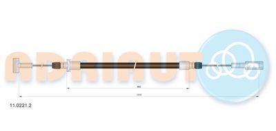 Cable Pull, parking brake ADRIAUTO 11.0221.2