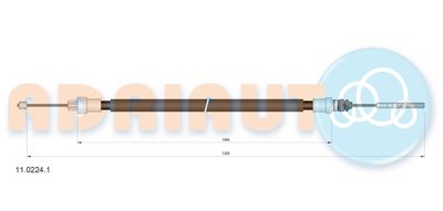Cable Pull, parking brake ADRIAUTO 11.0224.1