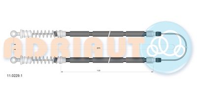 Cable Pull, parking brake ADRIAUTO 11.0229.1