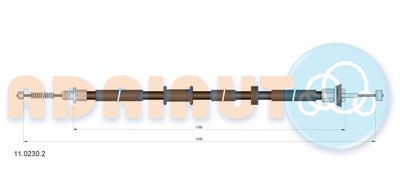 Cable Pull, parking brake ADRIAUTO 11.0230.2