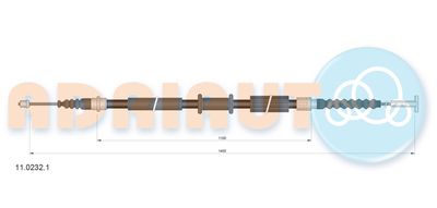 Cable Pull, parking brake ADRIAUTO 11.0232.1
