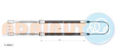 Cable Pull, parking brake ADRIAUTO 11.0235.1
