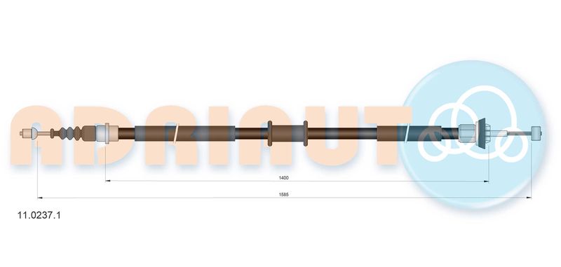 ADRIAUTO 11.0237.1 Cable Pull, parking brake