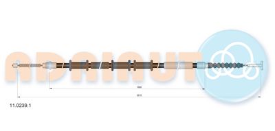 Cable Pull, parking brake ADRIAUTO 11.0239.1