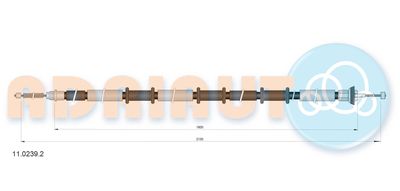 Cable Pull, parking brake ADRIAUTO 11.0239.2