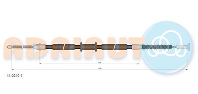 Cable Pull, parking brake ADRIAUTO 11.0240.1
