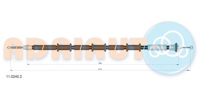 Cable Pull, parking brake ADRIAUTO 11.0240.2