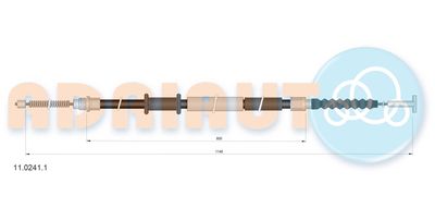 Cable Pull, parking brake ADRIAUTO 11.0241.1
