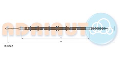 Cable Pull, parking brake ADRIAUTO 11.0242.1
