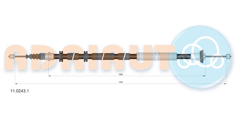 ADRIAUTO 11.0243.1 Cable Pull, parking brake