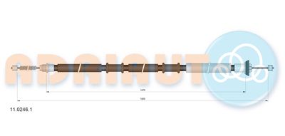 Cable Pull, parking brake ADRIAUTO 11.0246.1