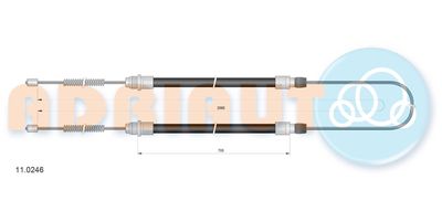 Cable Pull, parking brake ADRIAUTO 11.0246