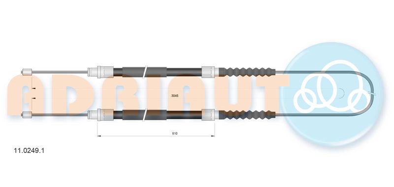 ADRIAUTO 11.0249.1 Cable Pull, parking brake