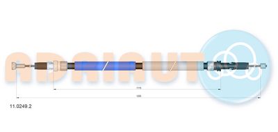 Cable Pull, parking brake ADRIAUTO 11.0249.2