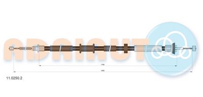 Cable Pull, parking brake ADRIAUTO 11.0250.2