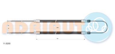 Cable Pull, parking brake ADRIAUTO 11.0250