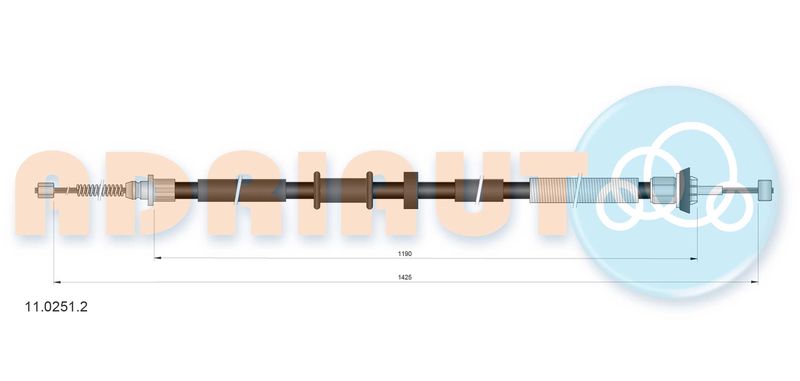 ADRIAUTO 11.0251.2 Cable Pull, parking brake