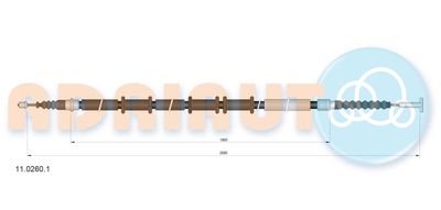 Cable Pull, parking brake ADRIAUTO 11.0260.1