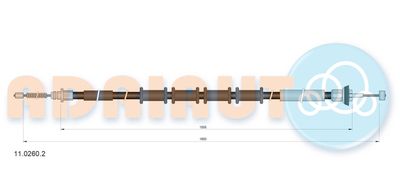 Cable Pull, parking brake ADRIAUTO 11.0260.2