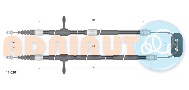 ADRIAUTO 11.0261 Cable Pull, parking brake
