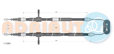 Cable Pull, parking brake ADRIAUTO 11.0261