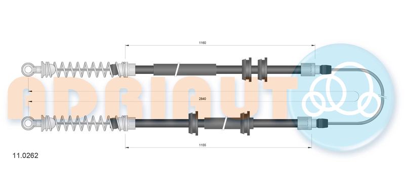 ADRIAUTO 11.0262 Cable Pull, parking brake