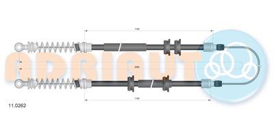 Cable Pull, parking brake ADRIAUTO 11.0262