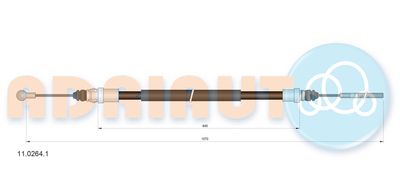Cable Pull, parking brake ADRIAUTO 11.0264.1