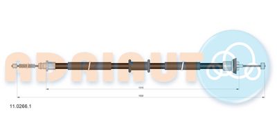 Cable Pull, parking brake ADRIAUTO 11.0266.1