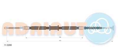 Cable Pull, parking brake ADRIAUTO 11.0268