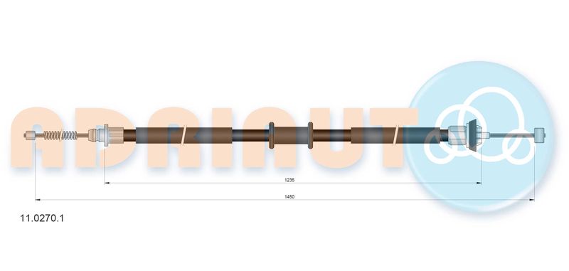 ADRIAUTO 11.0270.1 Cable Pull, parking brake