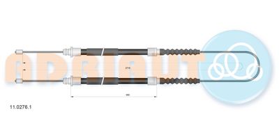 Cable Pull, parking brake ADRIAUTO 11.0276.1